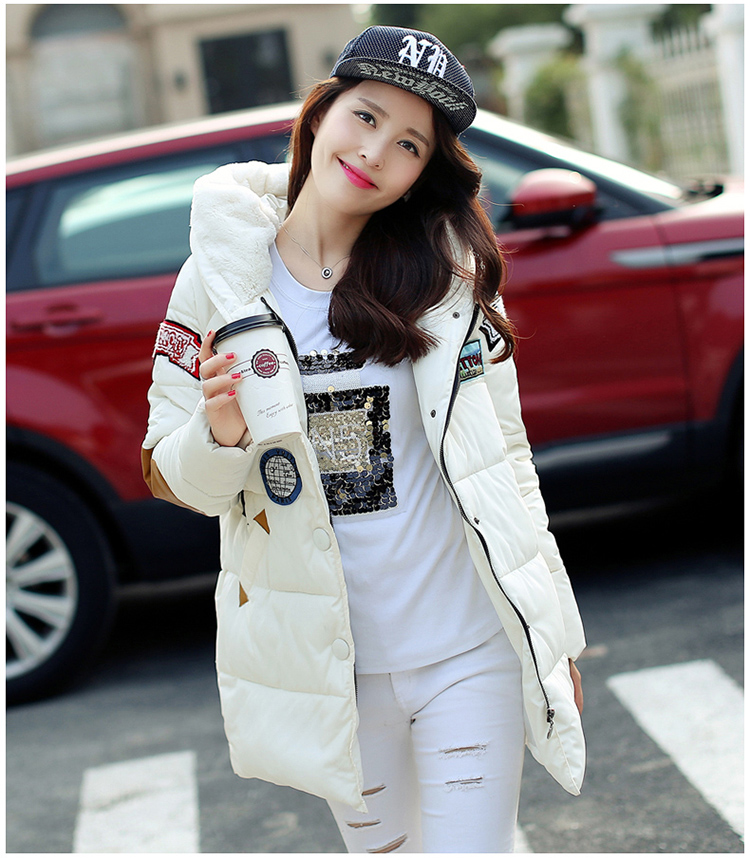 PreOrderคนอ้วน - เสื้อกันหนาวแฟชั่น ไซส์ใหญ่ คนอ้วน พิมพ์ลายเท่ ๆ ตัวหนา บุนวม กันหิมะ มีHood สี : เขียว / ฟ้า / กากี / ขาว / แดง / ดำ