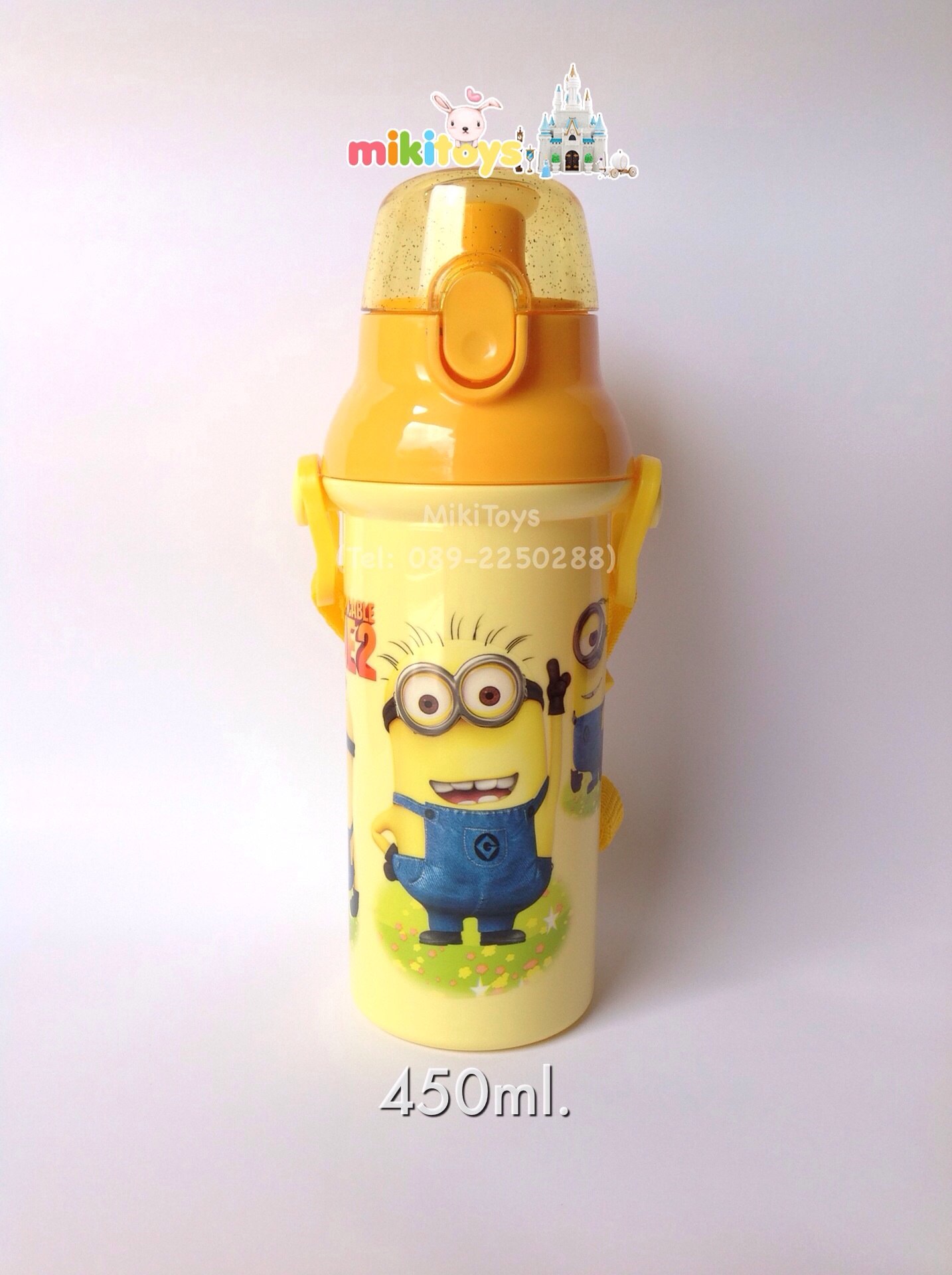 กระติกน้ำเด็ก มินเนี่ยน Minions (Bob,Kevin,Stuart) รุ่นยกดื่ม ทำความสะอาดง่ายสุดๆ(ฟรีค่าจัดส่ง)