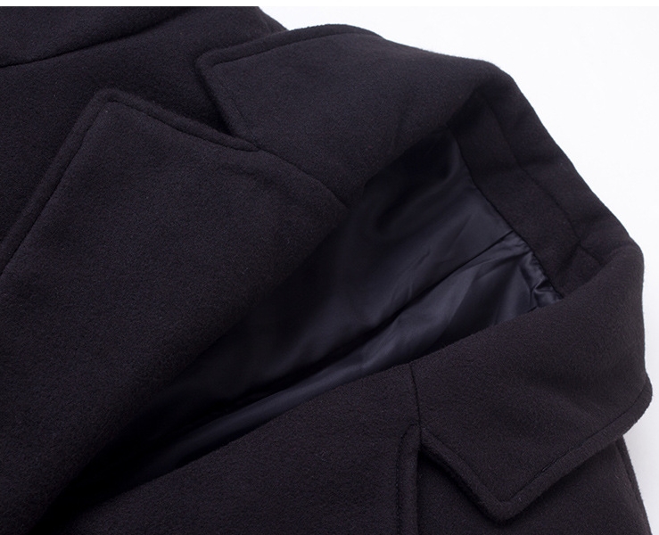 Pre-LD006 - โค้ทกันหนาว ไซส์ใหญ่ ผ้าวูล+ขนสัตว์ สี : ดำ / น้ำตาล