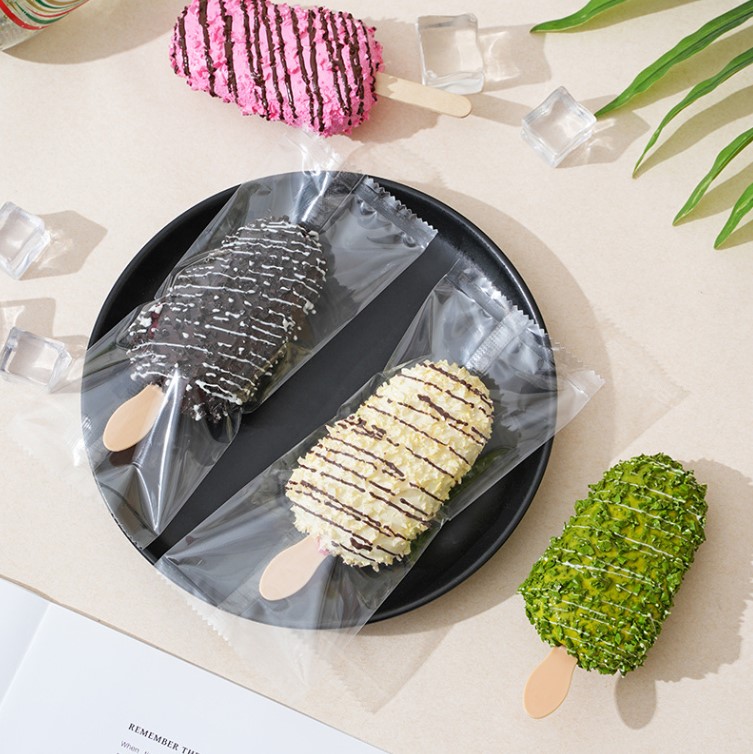 แพ็คเกจไอศครีมแท่ง (ใช้ร่วมกับเครื่องซีลความร้อน) แพ็ค 100 ชิ้น