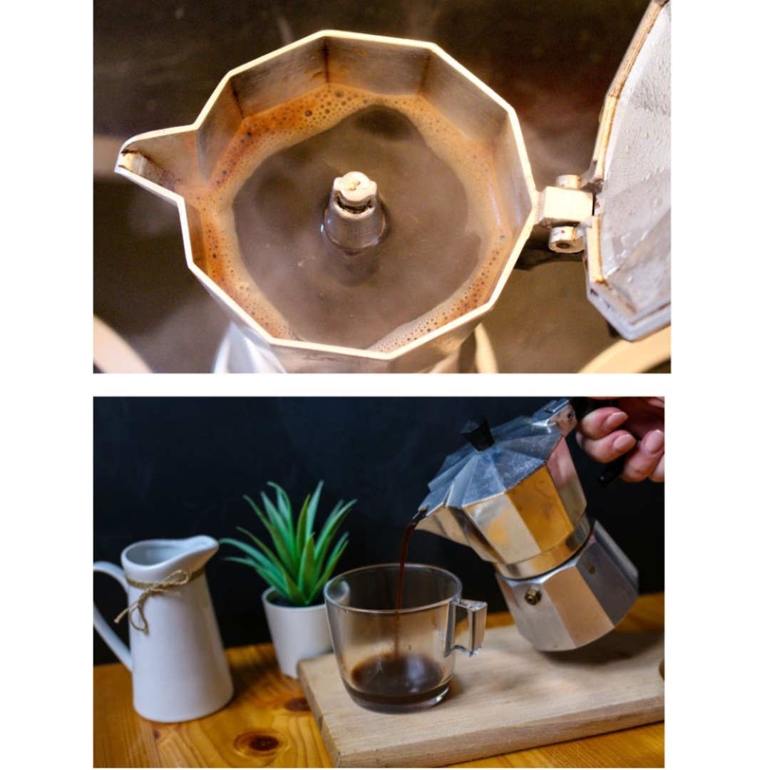 หม้อต้มกาแฟ มอคค่าพอท (MOKA POT) อลูมิเนียม 12 ถ้วย รหัส 1614-154