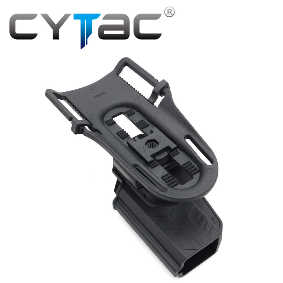 (งานแท้) ซองปืนปลดนิ้วโป้ง + เพลทลดต่ำ + รัดขา ยี่ห้อ Cytac