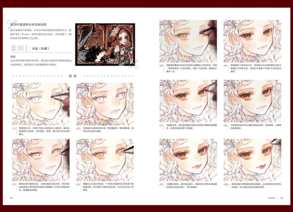 หนังสือรวมภาพวาด Natsume Lemon Art Book นักวาดภาพประกอบแนวแฟนตาซี ย้อนยุค ภาพวาดสไตล์สีน้ำ