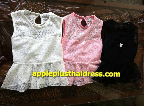 T75 เสื้อลูกไม้เด็ก 4-6ขวบ รอบอก20-26นิ้ว