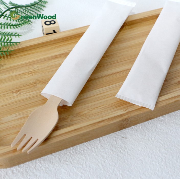 ช้อน-ส้อมไม้ (แพ็คแยกชิ้น) สำหรับตักไอติม ขนม ทำจากไม้ ไม่มีเสี้ยน แพ็ค 50 ชิ้น