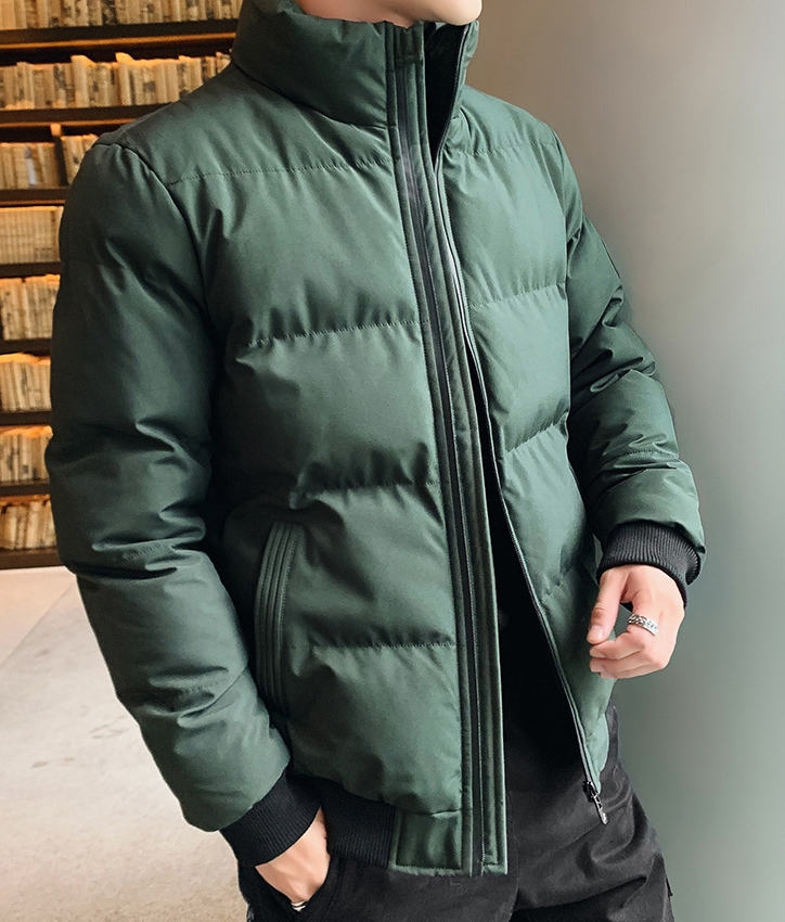 COM-002 เสื้อกันหนาวผู้ชาย บุนุ่น เรียบ เท่ สีดำ / ขาว / แดง / เขียวเข้ม