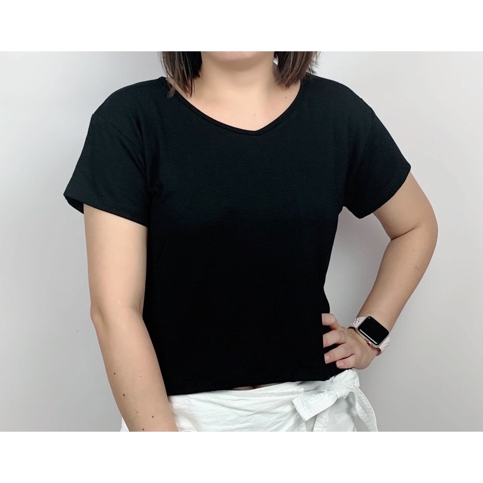 เสื้อครอป เสื้อยืดแขนสั้น ไซด์ L