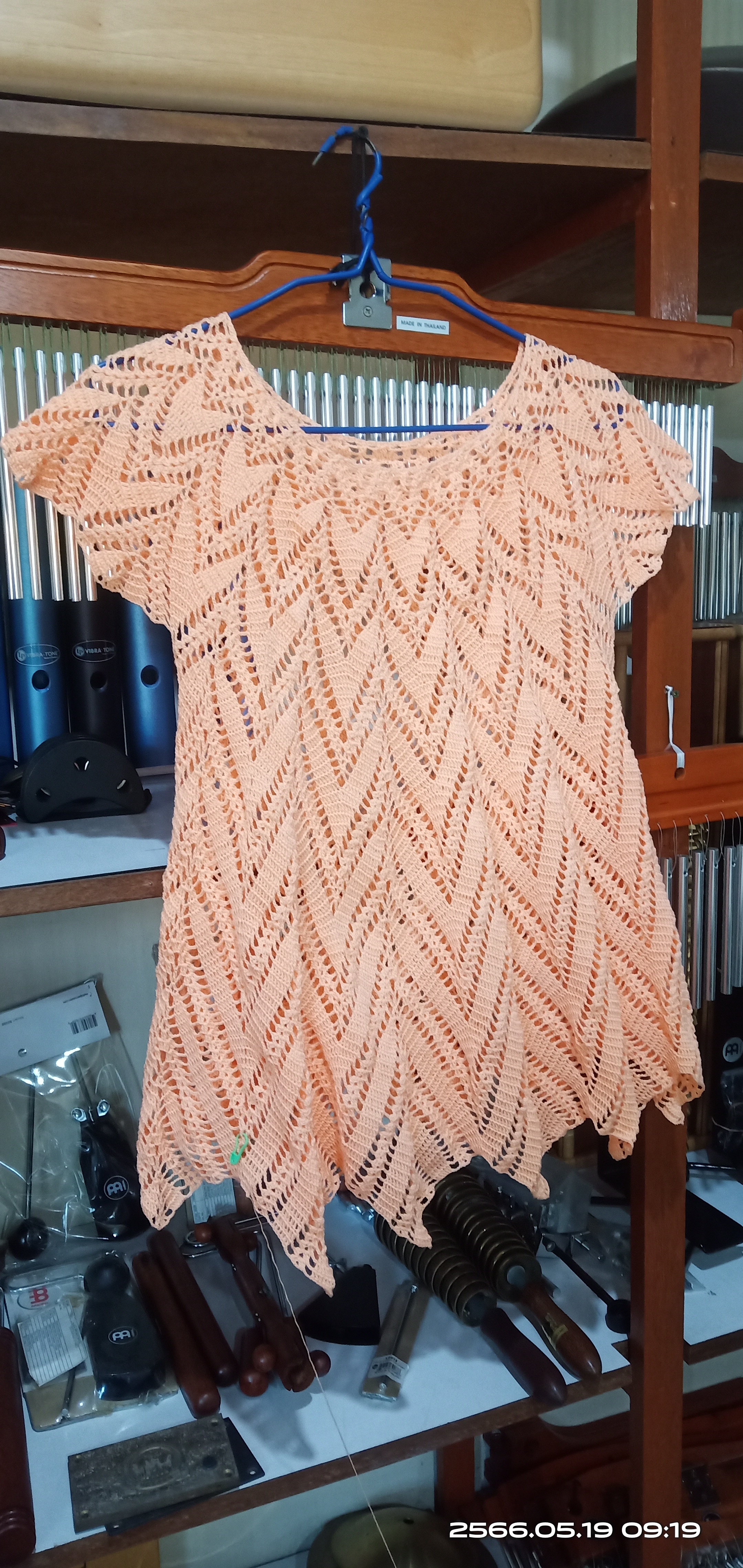 เสื้อถักโครเชต์ลายหัวใจ