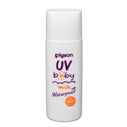 Pigeon UV Baby milk waterproof spf50+ Pa++++ ครีมกันแดดพีเจ้นสำหรับเด็ก เนื้อน้ำนม ขนาด 50g