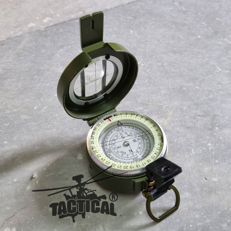 เข็มทิศ ทหาร ทรงกลม (Lensatic Compass)