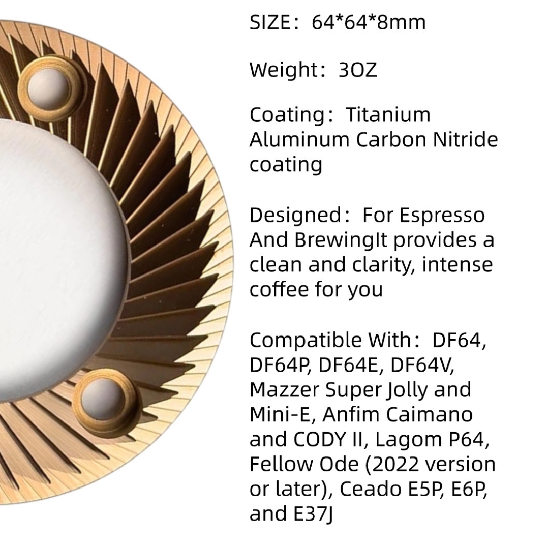 อะไหล่ฟันบดเฟืองบดขนาด 64mm. ไทเทเนียม Titanium burrs รหัส 0063 (ราคาต่อคู่)
