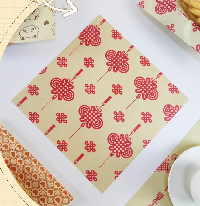 กระดาษไขรองอาหาร (Greaseproof paper) เคลือบกันน้ำ-น้ำมัน แพ็ค 500 ชิ้น
