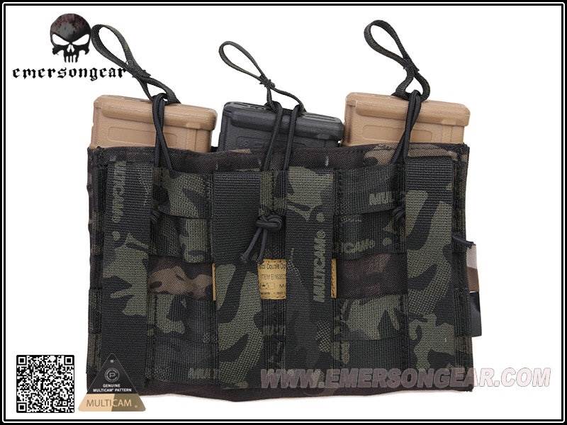 เพ้าแม็กกาซีน 5.56 Emerson 3 ช่อง 2 ชั้น ใส่ได้ 6 แม็ก
