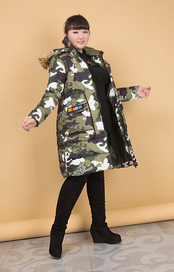 PreOrderคนอ้วน - เสื้อโค้ทกันหนาว แบบสวย บุนวม+นุ่น แต่งแบบเท่ ๆ สี : ลายพรางเขียว / ลายพรางแดง / ดำ / น้ำตาลเข้ม