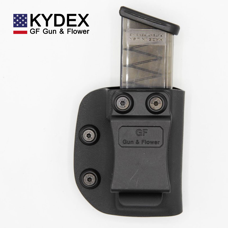 ซองแม็กเดี่ยว Kydex พกใน + นอก 9 มม. แถวคู่