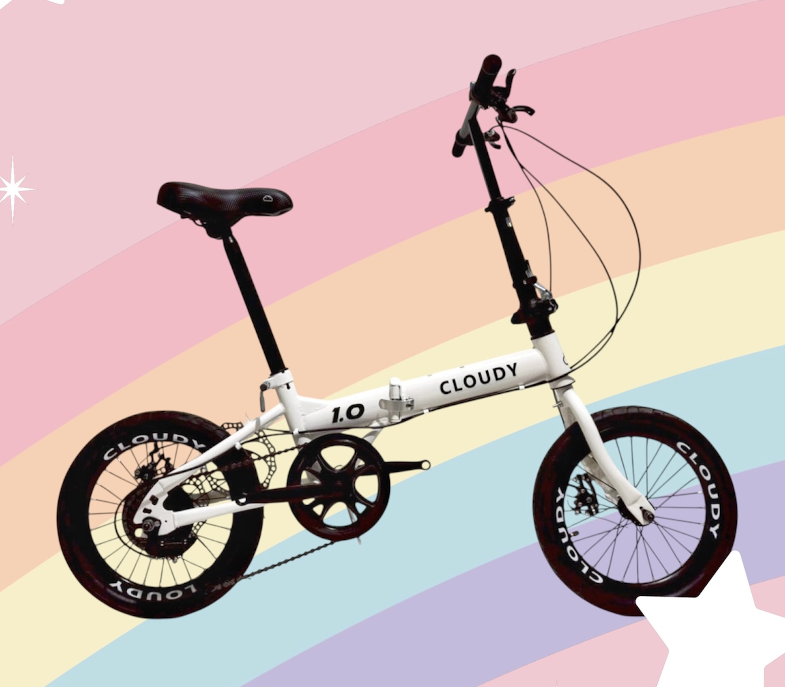 จักรยานพับได้ CLOUDY 1.0 ล้อ 16 นิ้ว ไม่มีเกียร์