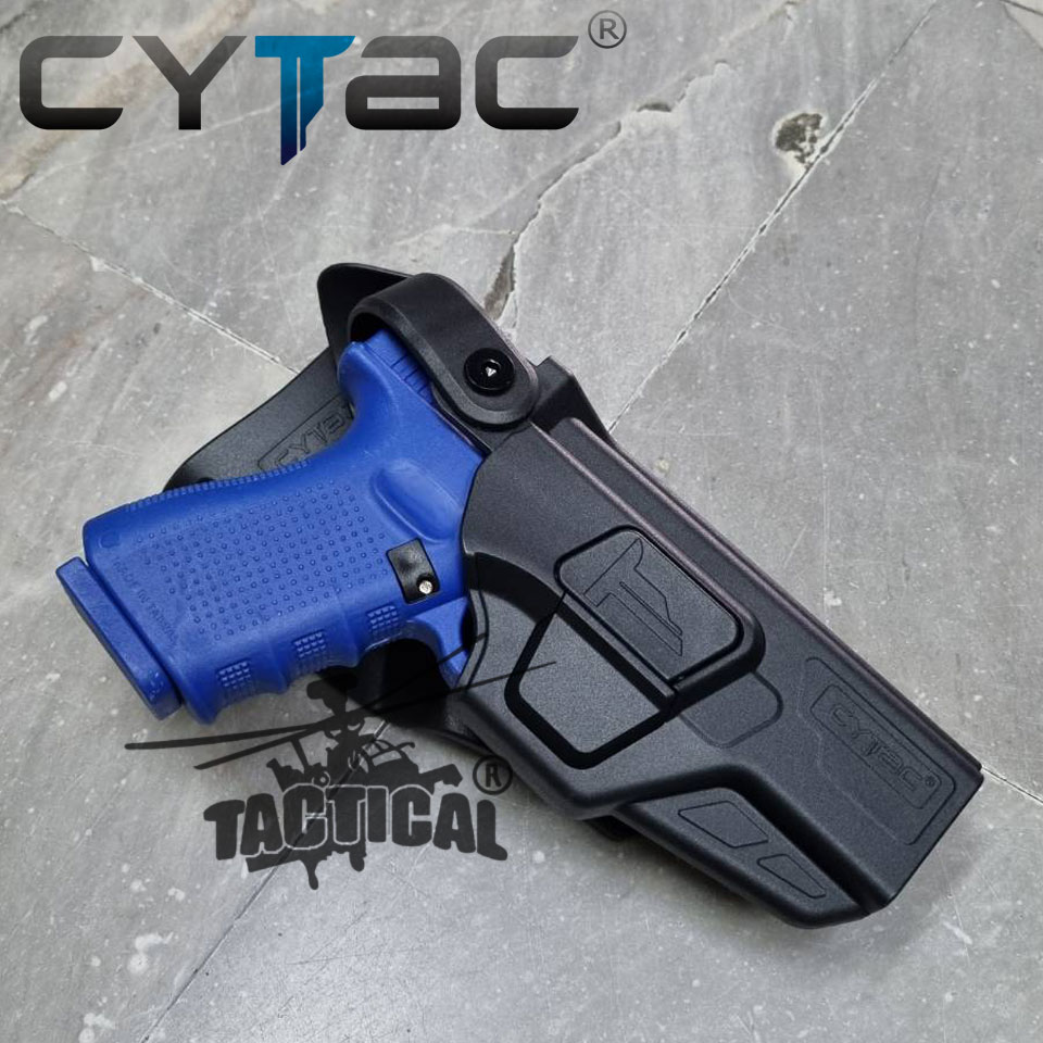 (งานแท้) ซองปืนพร้อมเพลทลดต่ำ Lock 2 ชั้น Cytac ปลดนิ้วชี้
