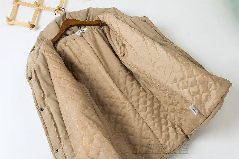 PreOrderคนอ้วน - เสื้อกันหนาวแฟชั่น ไซส์ใหญ่ คนอ้วน ผ้าฝ้ายโพลิเอสเตอร์ บุนวมหนา มีHood สี : กากี / น้ำเงิน / ดำ