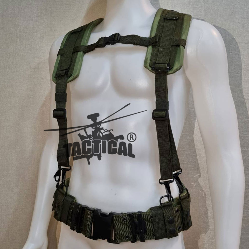 ชุดเข็มขัด + สายโยงบ่า แบบใหม่ (เหล็ก/ทองเหลือง) มีแยกขายเป็นชิ้น