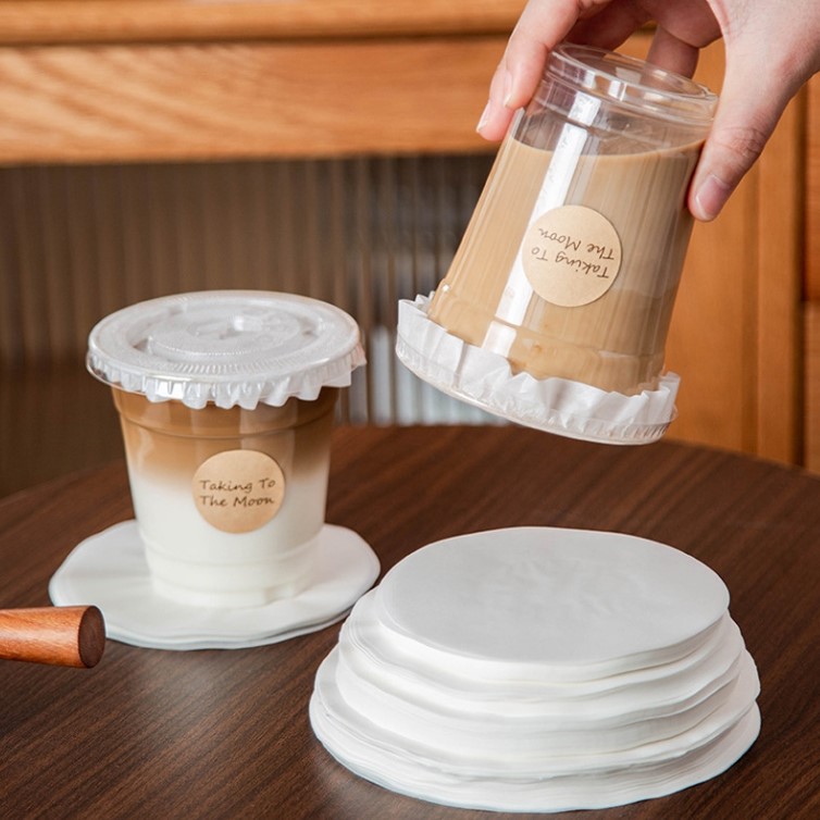 กระดาษไขปิดปากแก้ว กันหก