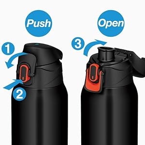 Thermos 1000ml FJS-1000F Hydration Cold Only สี Black Orange (BKOR) เทอร์มอสกระติกน้ำกีฬาฉนวนสุญญากาศ เก็บความเย็นอย่างเดียว ขนาด 1 ลิตร