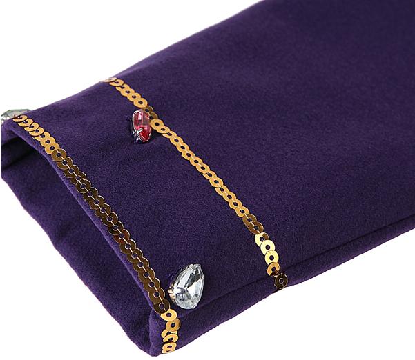 PreOrderไซส์ใหญ่ - เดรสกันหนาวแฟชั่น ไซส์ใหญ่ สไตล์ยุโรป ดีไซส์ ติดเพชรที่ข้อมือและชายกระโปรง สีม่วง