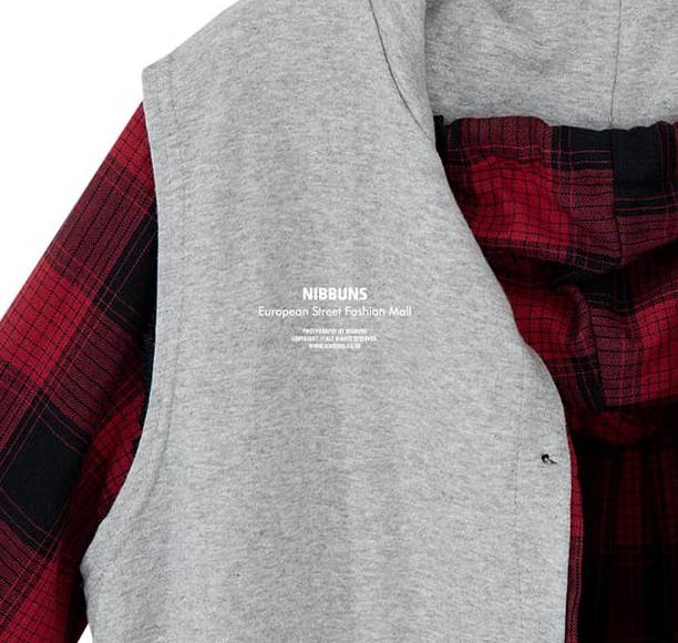 PreOrderไซส์ใหญ่ - เสื้อกันหนาวไซส์ใหญ่ คนอ้วน มีHood ลายสก๊อต 2 สี สี : แดง / เทา