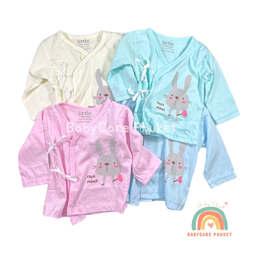 เสื้อเด็กแรกเกิด แขนยาว ผ้าคัตตอล เนื้อนิ่ม