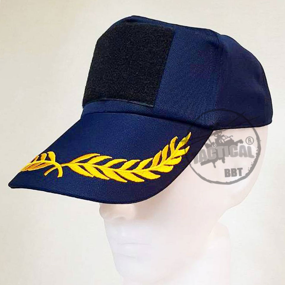 หมวกแก๊ป ซิปหลัง มีช่อ มีตีนตุ๊กแก (ดำ กรมท่า)