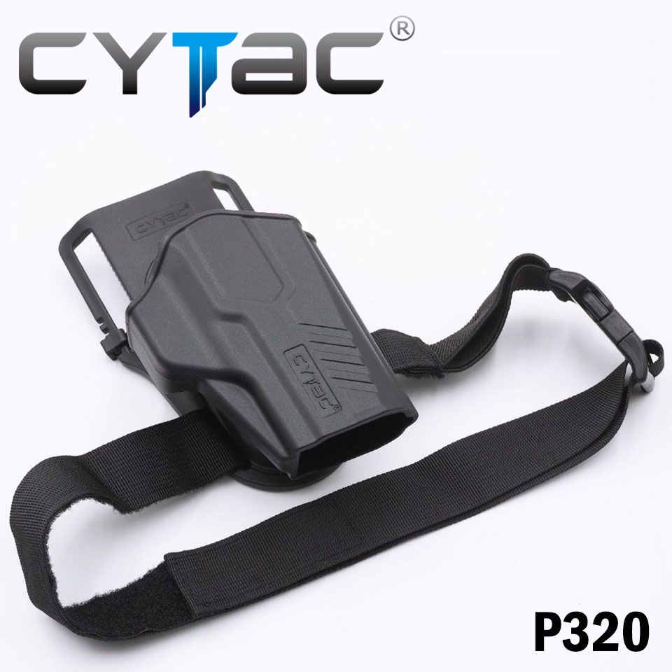 (งานแท้) ซองปืนปลดนิ้วโป้ง + เพลทลดต่ำ + รัดขา ยี่ห้อ Cytac
