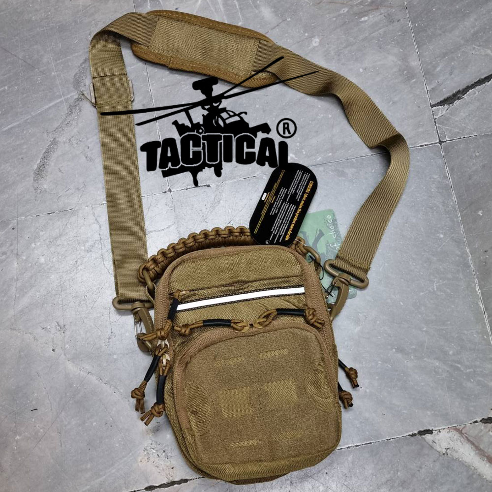 กระเป๋าสะพายข้างแบบ Molle หูหิ้วร้อยเชือกพาราคอร์ด