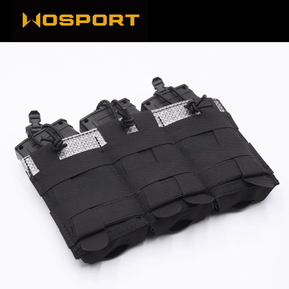 ซองแม็กกาซีน M4 (Lightweight Triple Elastic Mag Pouch) ยี่ห้อ Wosport