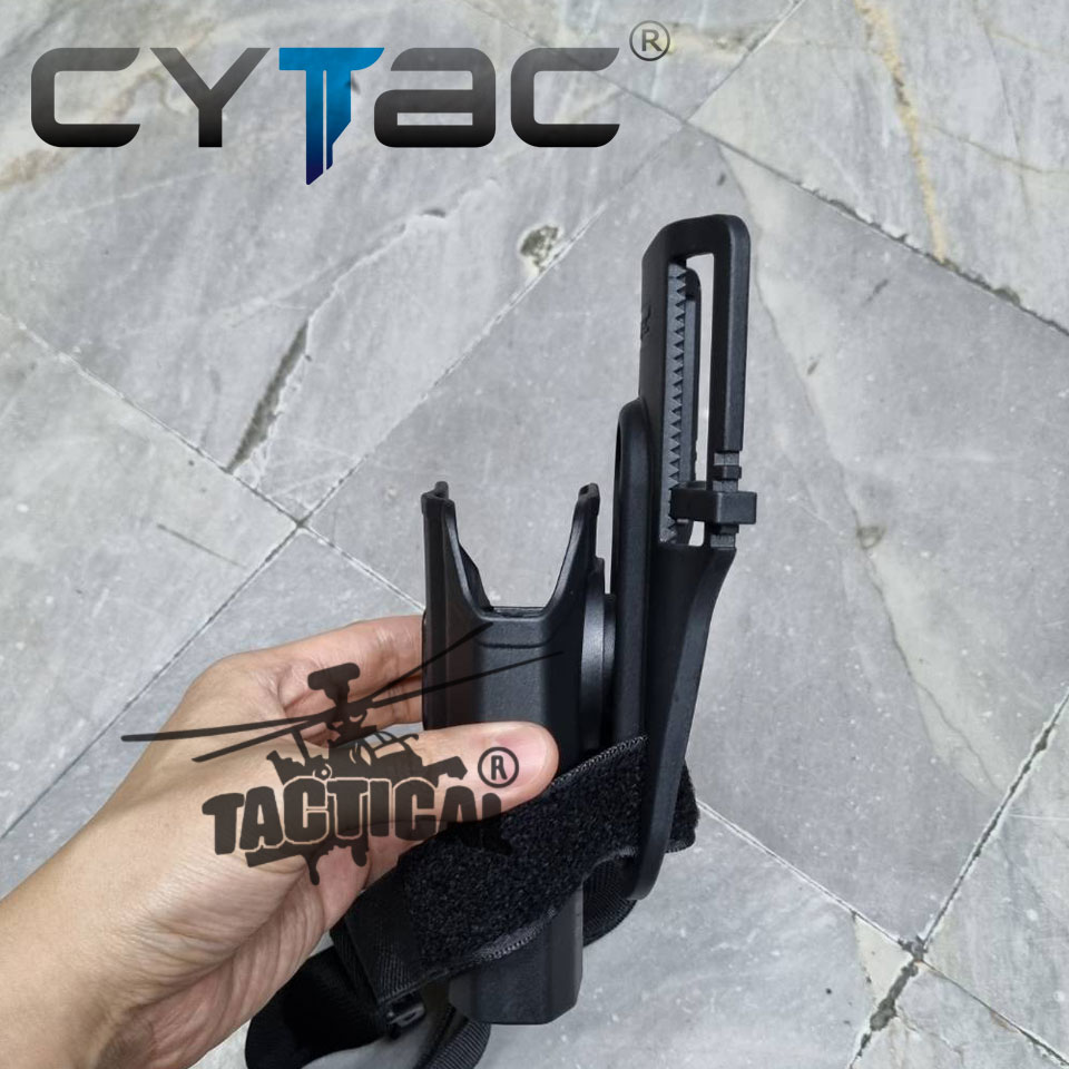 (งานแท้) ซองปืนปลดนิ้วชี้ + เพลทลดต่ำ + รัดขา ยี่ห้อ Cytac