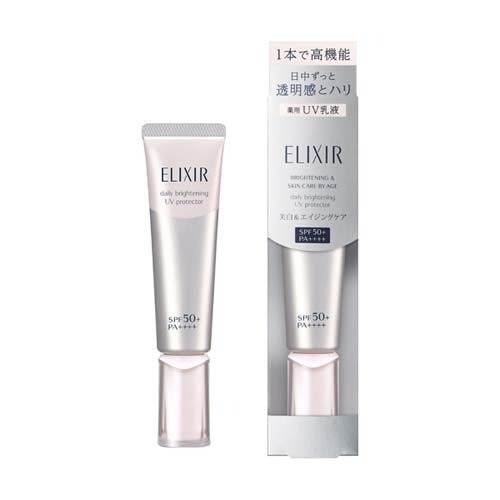 กันเเดด Elixir UV Protector SPF 50+ Brightening Day Care Revolution WT+ Makeup Base Morning Emulsion SPF50+ PA++++ 35ml