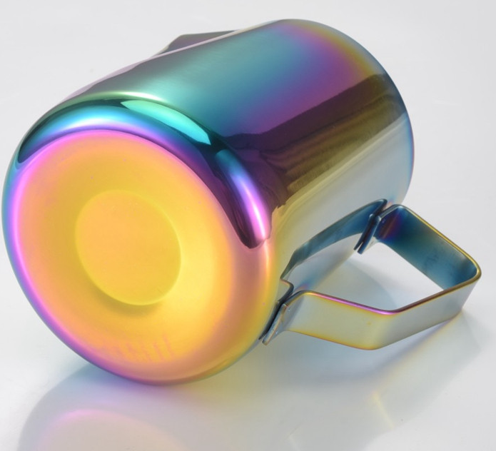 เหยือกตีฟองนมสแตนเลส ขนาด 600 ซีซี สีรุ้ง รหัส รหัส 1232