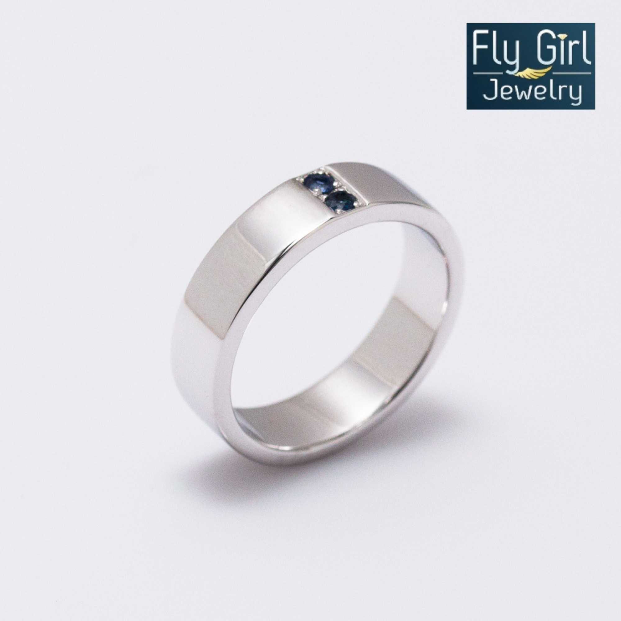 แหวนราศีกันต์ เงินแท้ พลอยไพลินแท้ แบบเรียบหรูดูดี ใส่ได้ทั้งหญิงและชาย