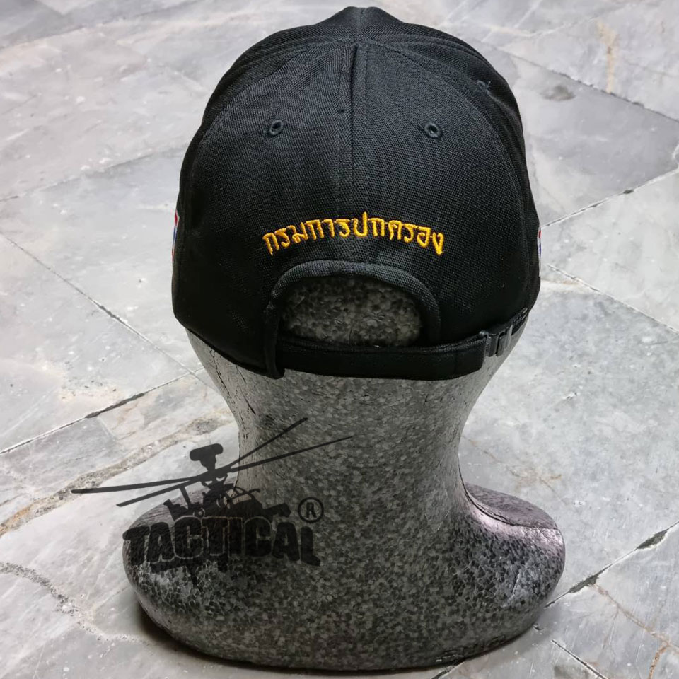 หมวกแก๊ป สิงห์กลม กรมการปกครอง ซิปหลัง (ดำ กรมท่า)