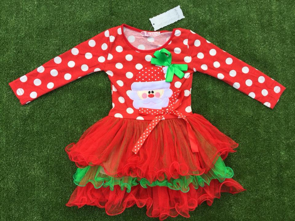 เดรสคริสต์มาสกระโปรงฟูน่ารัก