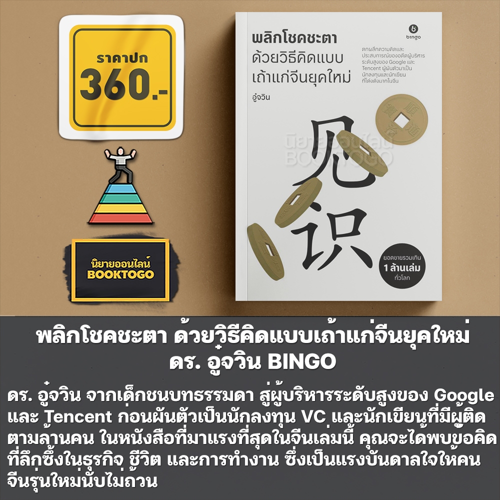 (พร้อมส่ง) พลิกโชคชะตา + สร้างอนาคต ด้วยวิธีคิดแบบเถ้าแก่จีนยุคใหม่ ดร. อู๋จวิน BINGO