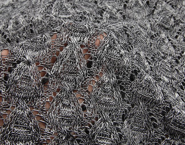 PreOrderคนอ้วน - เสื้อกันหนาวแฟชั่น ไซส์ใหญ่ คนอ้วน เสื้อกันหนาวไหมพรมคอวี ถักลาย สีเทาเข้ม