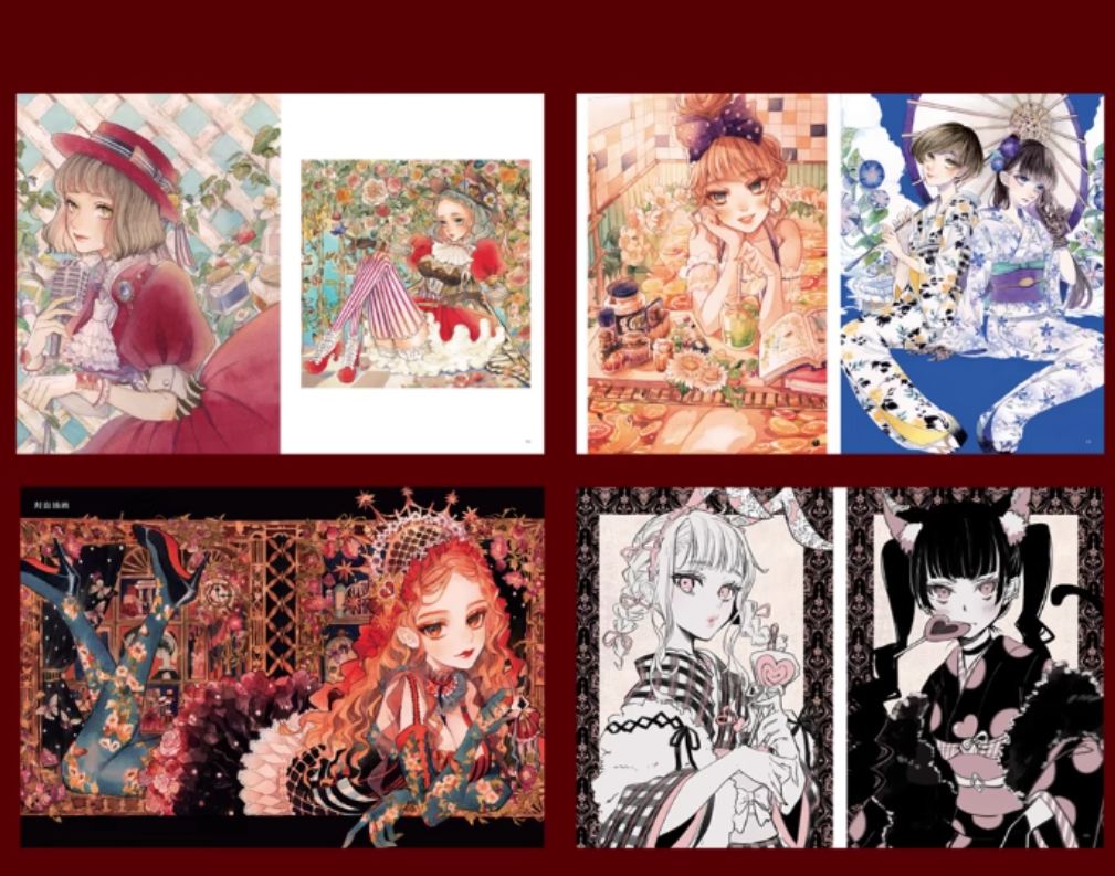 หนังสือรวมภาพวาด Natsume Lemon Art Book นักวาดภาพประกอบแนวแฟนตาซี ย้อนยุค ภาพวาดสไตล์สีน้ำ