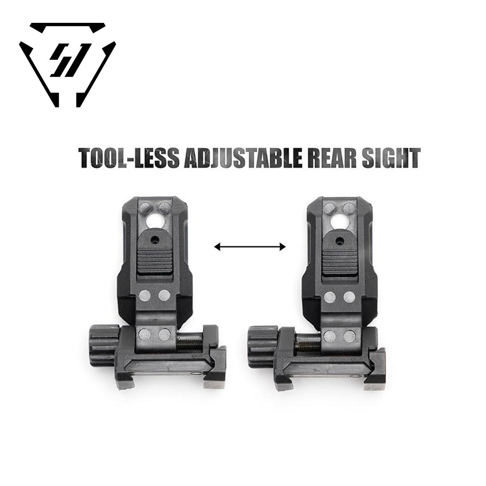 ศูนย์หน้า-หลัง พับได้ ทรง Strike Polymer Backup Sights