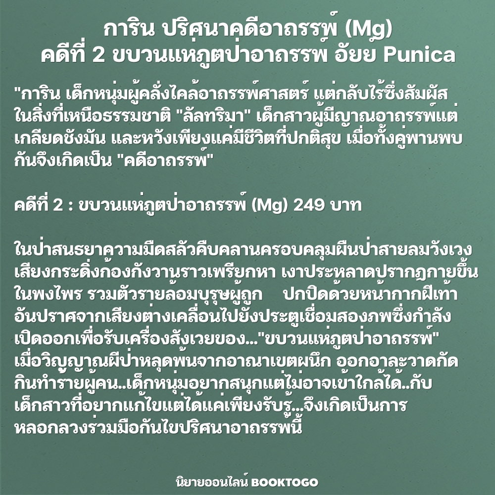 (พร้อมส่ง) การิน ปริศนาคดีอาถรรพ์ คดีที่ 1-2 คืนลอยกระทงสีเลือด (Mg) อัยย์ Punica comic