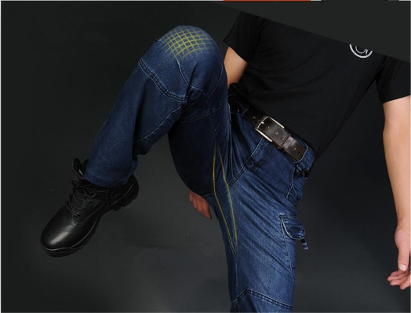 กางเกง IX7 สียีนส์ ผ้ายืด