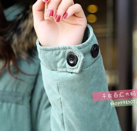 PreOrderคนอ้วน - เสื้อกันหนาว ไซส์ใหญ่ ผ้าฝ้ายโพลิเอสเตอร์ ข้างในหนังสัตว์ มี Hood+เฟอร์ สี : เทา / ดำ / เขียว