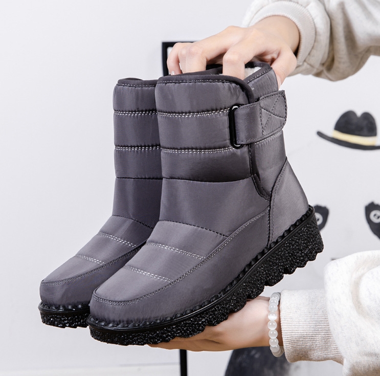 SW2324-0003 รองเท้ากันหนาว ญ. กันหิมะ บุขน กันน้ำ สายที่รองเท้าขยับเลื่อนได้