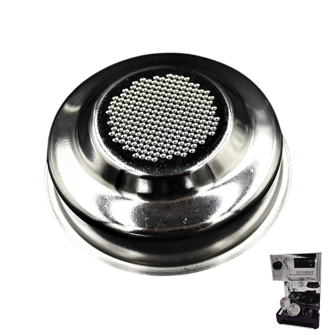 อะไหล่เทียบ ตะแกรงซิงเกิ้ลช็อต SINGLE SHOT ขนาด 57.5 มม.เครื่องชงกาแฟ ไอแมด โมกิต้า Imat Mokita รุ่น จูเนียร์ junior lnox อินน็อค รหัส 2715