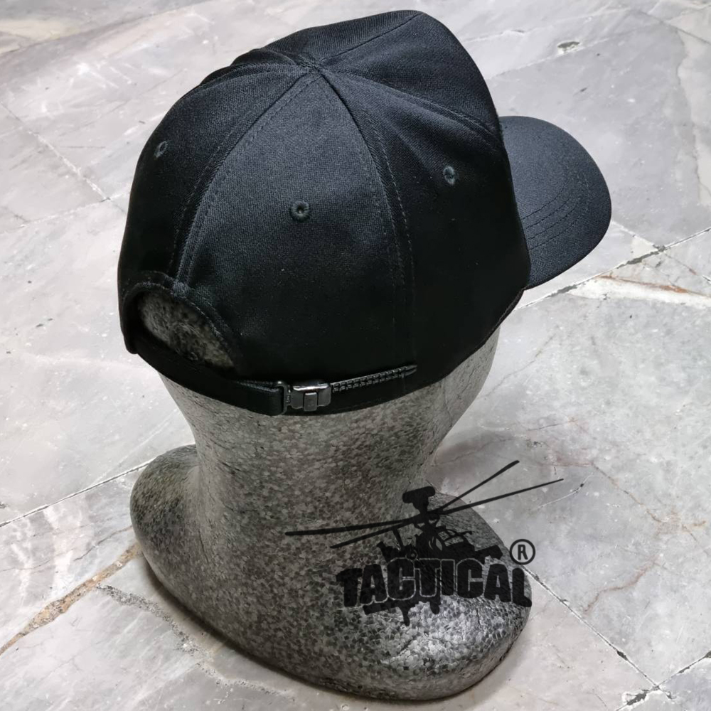 หมวกแก๊ป ซิปหลัง ดำ มีตีนตุ๊กแก