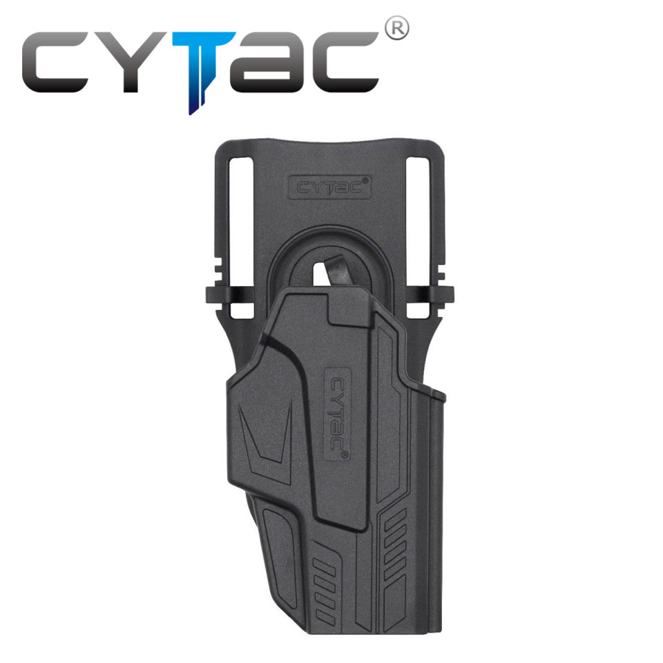 (งานแท้) ซองปืนปลดนิ้วโป้ง + เพลทลดต่ำ + รัดขา ยี่ห้อ Cytac