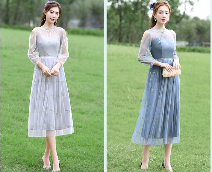 ชุดราตรีออกงานคลุมเข่า